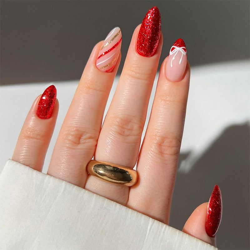 Elegant Glittering Press-On Nail Set Acalora