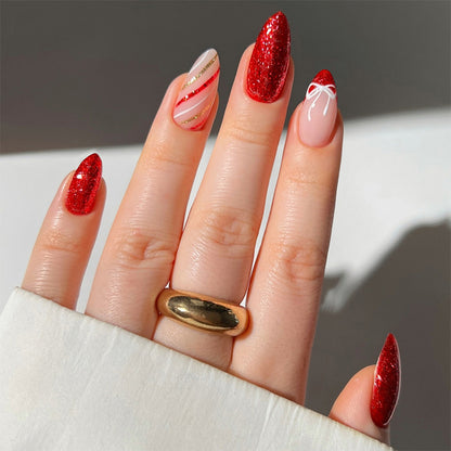 Elegant Glittering Press-On Nail Set Acalora