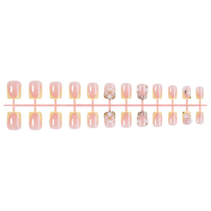 Elegant Floral Press-On Nail Art Set Acalora