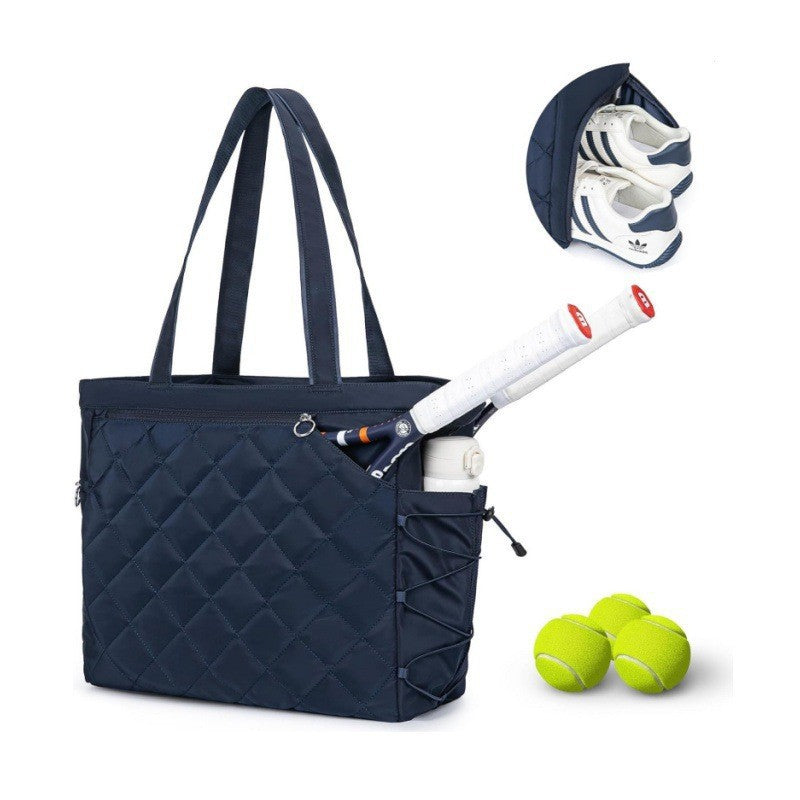 Quilted Sports Tote Bag with Shoe Compartment Acalora