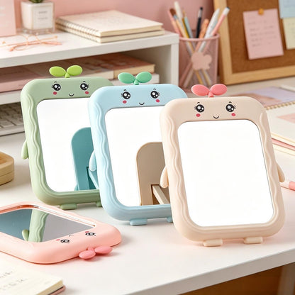 Cute Cartoon-Themed Handheld Mirror