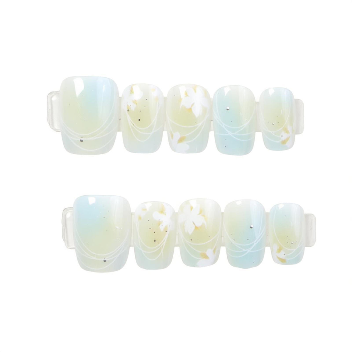 Elegant Floral Art Press-On Nails Acalora