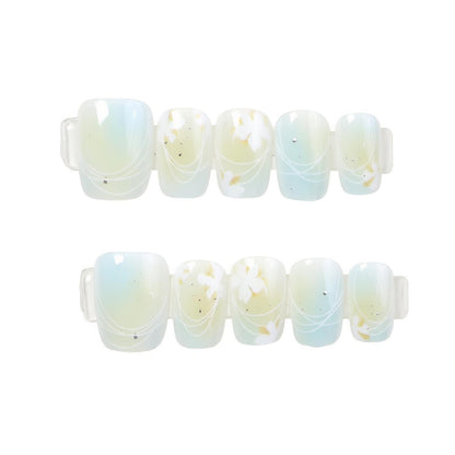 Elegant Floral Art Press-On Nails Acalora