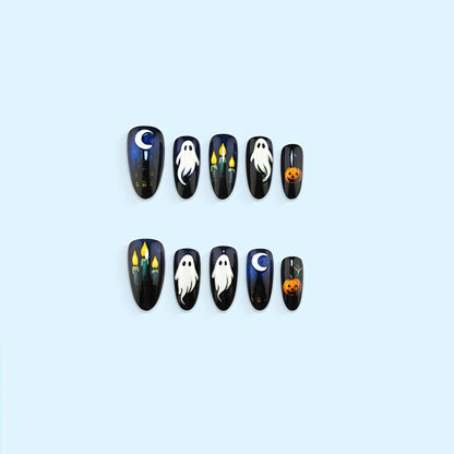 Artificial nails in festive Halloween design Acalora