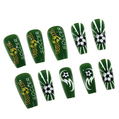 Sporty nail art in football style Acalora