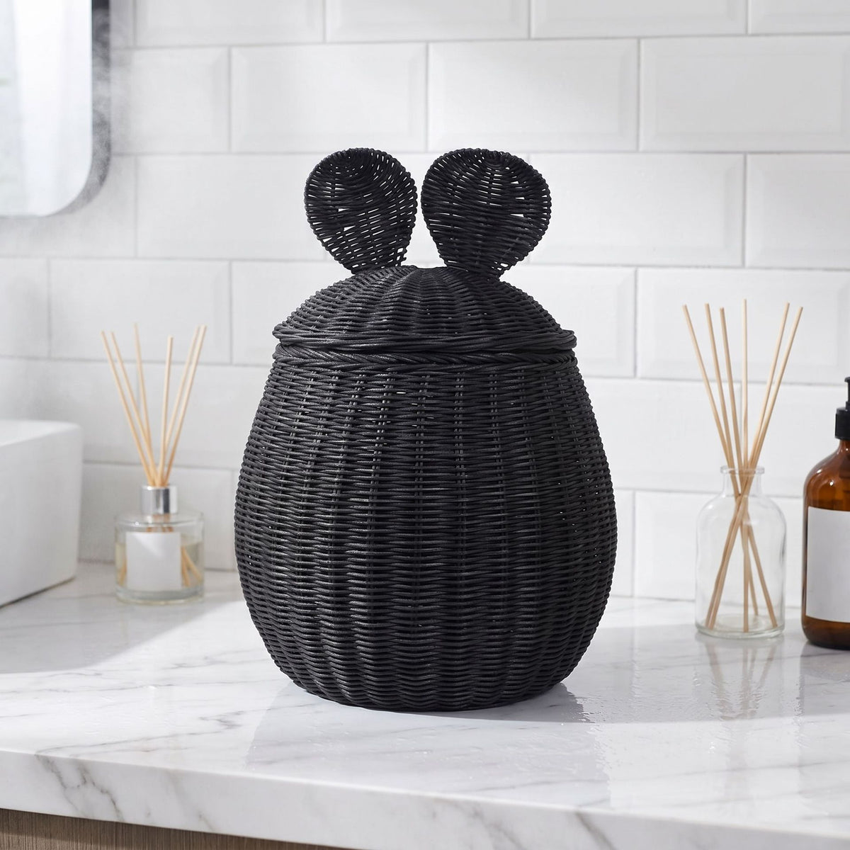 Decorative Woven Storage Basket with Lid Acalora