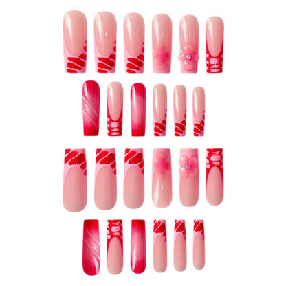 Decorative Floral Acrylic Press-On Nails Acalora