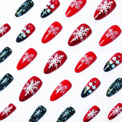 Festive Snowflake Nail Art Acalora