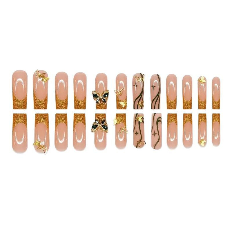 Glamorous Butterfly-Inspired Nail Art Extensions Acalora