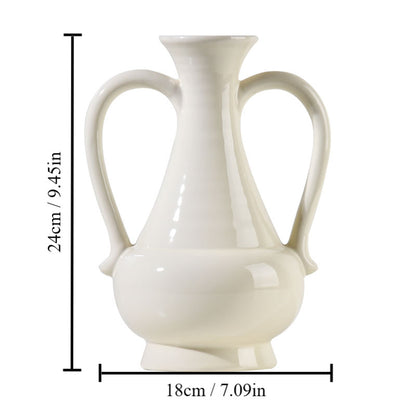 Elegant Curved Ceramic Vase