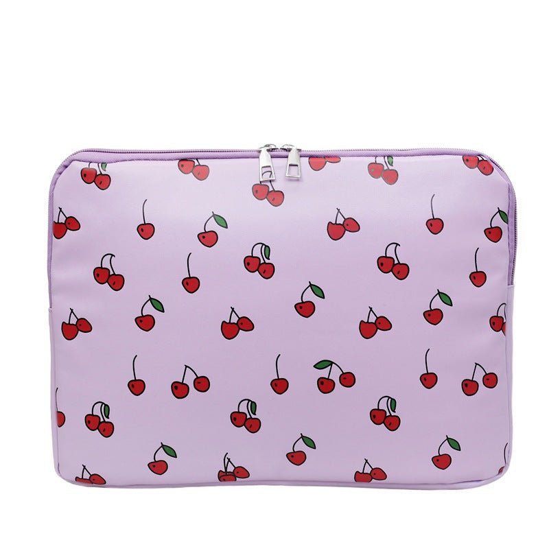 Playful Cherry Print Laptop Sleeve Acalora