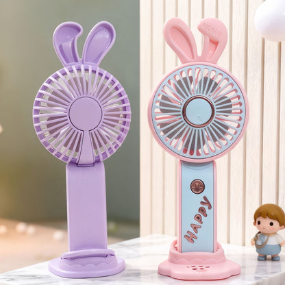 Women's Portable USB Handheld Fan with Cute Bear Motif Karnz