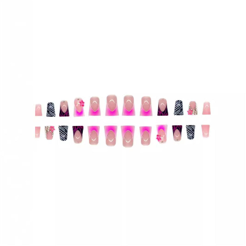 Artistic Long Press-On Nail Design Acalora