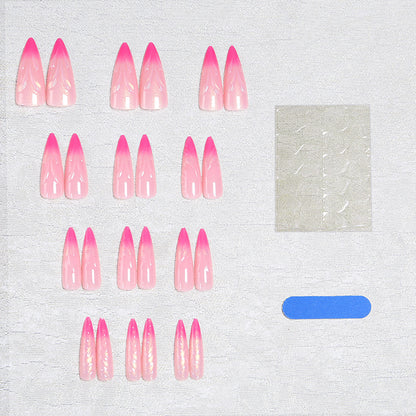 Artificial nails in modern design with pointed accents Acalora