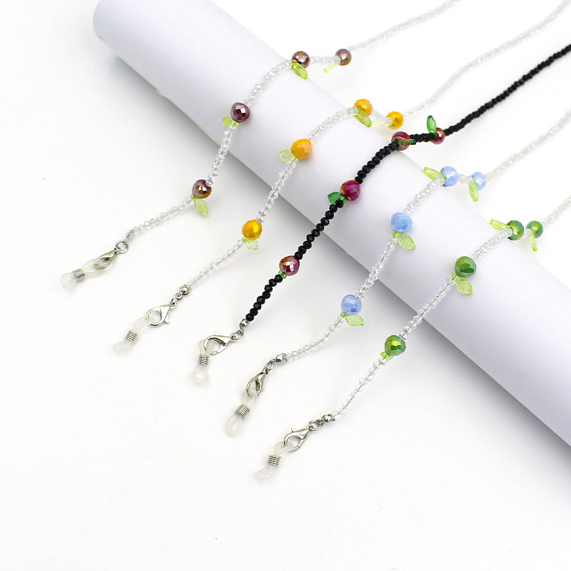 Charming Floral Beaded Eyewear Chain Acalora