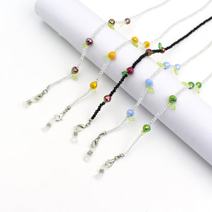 Charming Floral Beaded Eyewear Chain Acalora