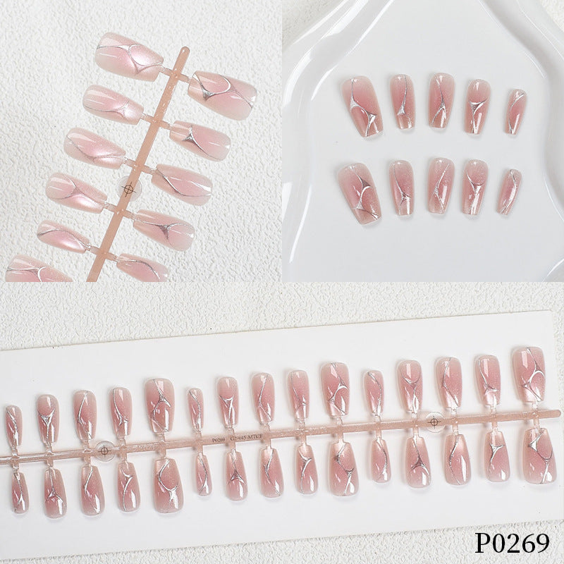 Elegant Artistic Press-On Nail Tips Acalora