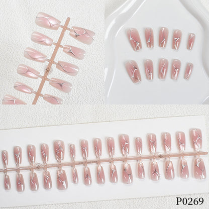 Elegant Artistic Press-On Nail Tips Acalora