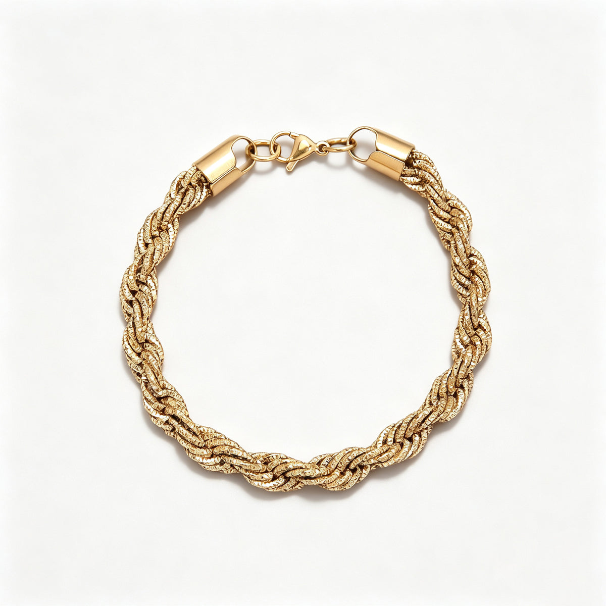 Braided Gold Statement Bracelet Acalora