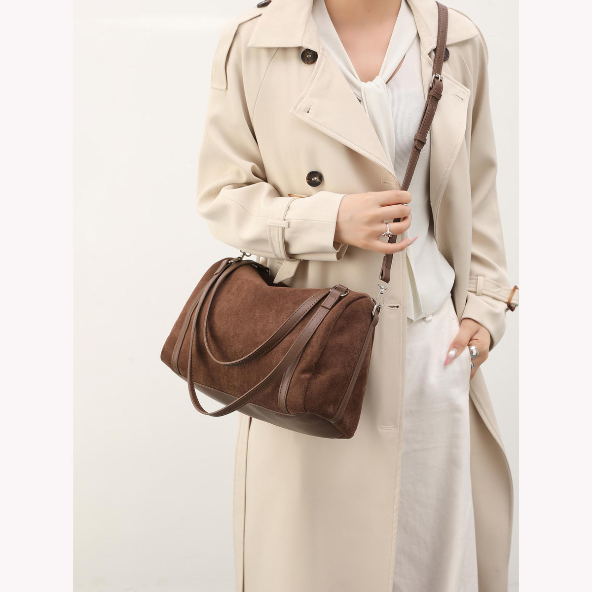 Soft Suede Shoulder Bag Acalora