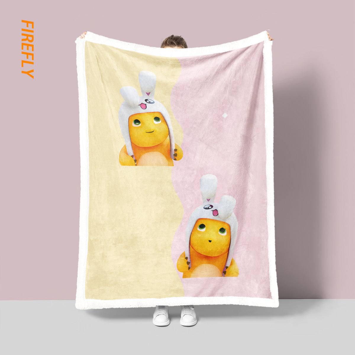 Unisex Soft Cartoon-Themed Fleece Blanket
