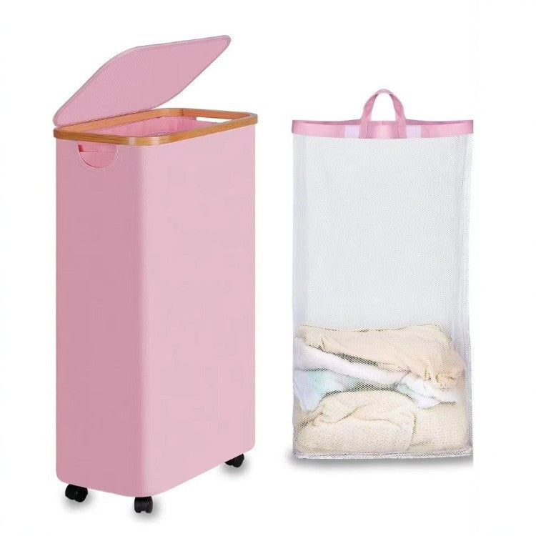 High-quality laundry basket with lid and handle Acalora
