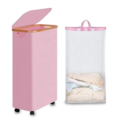 High-quality laundry basket with lid and handle Acalora