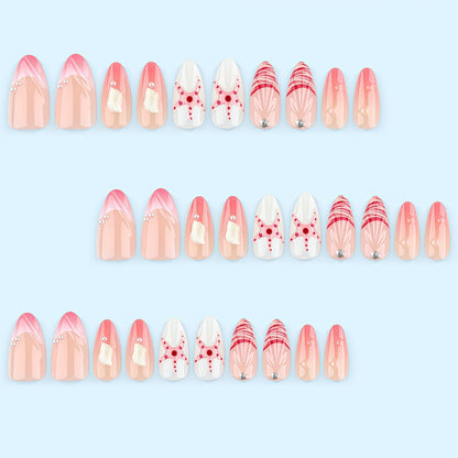 Elegant sea motif artificial nails Acalora
