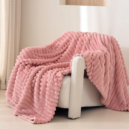 Textured Plush Throw Blanket