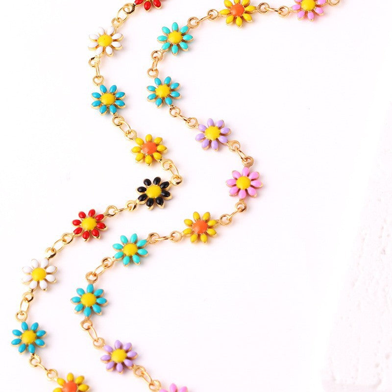Floral Daisy Chain Necklace Acalora