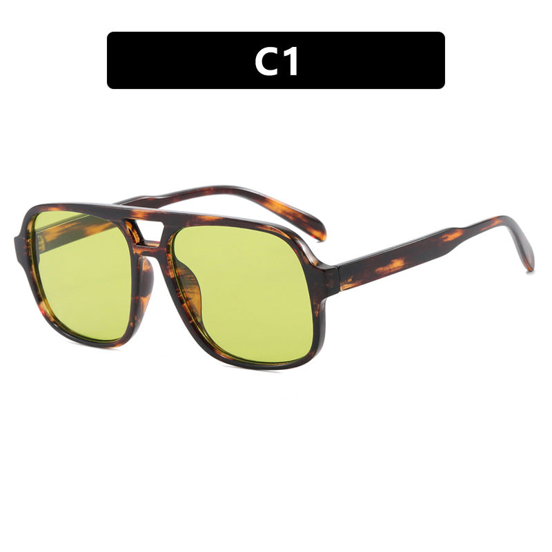 Women's modern square sunglasses with stylish transparent frame Karnz