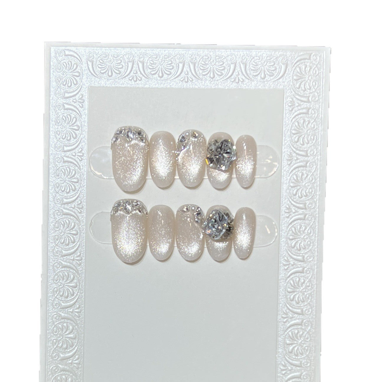Luxury Gemstone Embellished Press-On Nail Art Acalora
