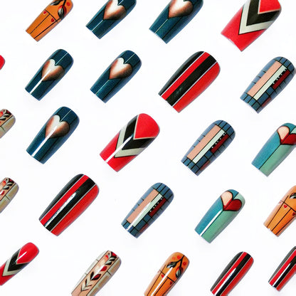Artistic Heart-Inspired Nail Art Acalora