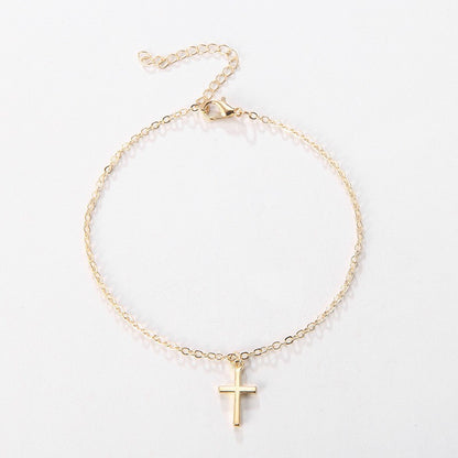 Delicate Cross Charm Bracelet Acalora