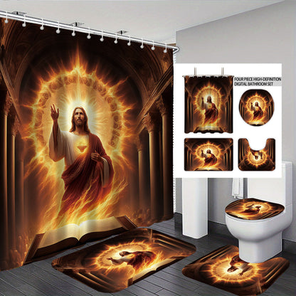 Digital Dragonfly-Themed Bathroom Set