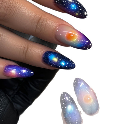 Celestial Galaxy-Themed Nail Art Acalora