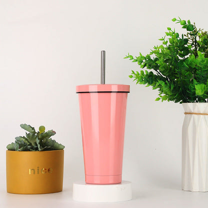 Women's Stainless Steel Tumbler with Straw Skanto