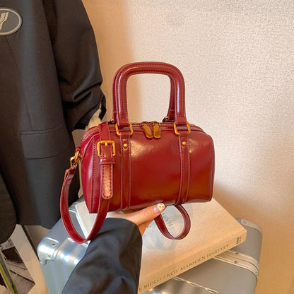 Soft Leather Handheld Satchel Acalora