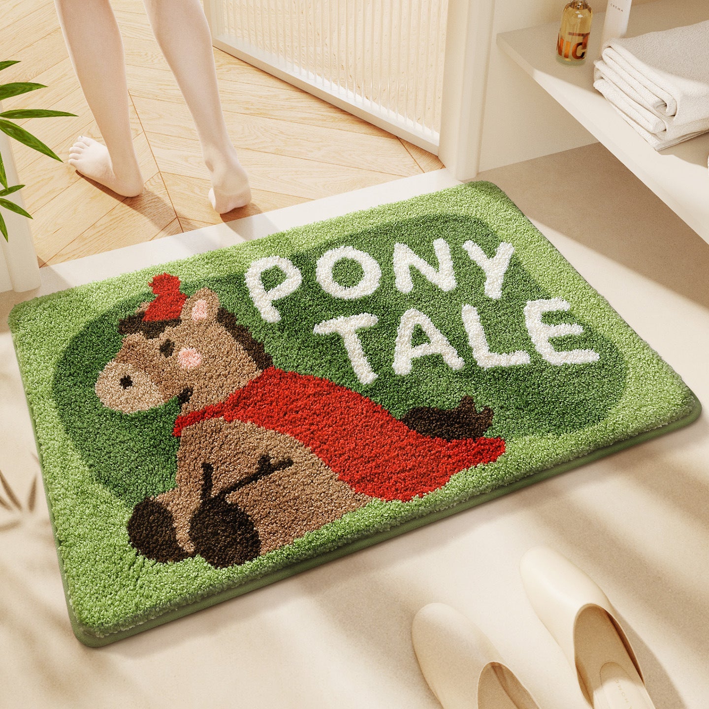 Cute Cartoon Cat Bath Rug