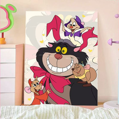 Playful Cartoon Cat Wall Art