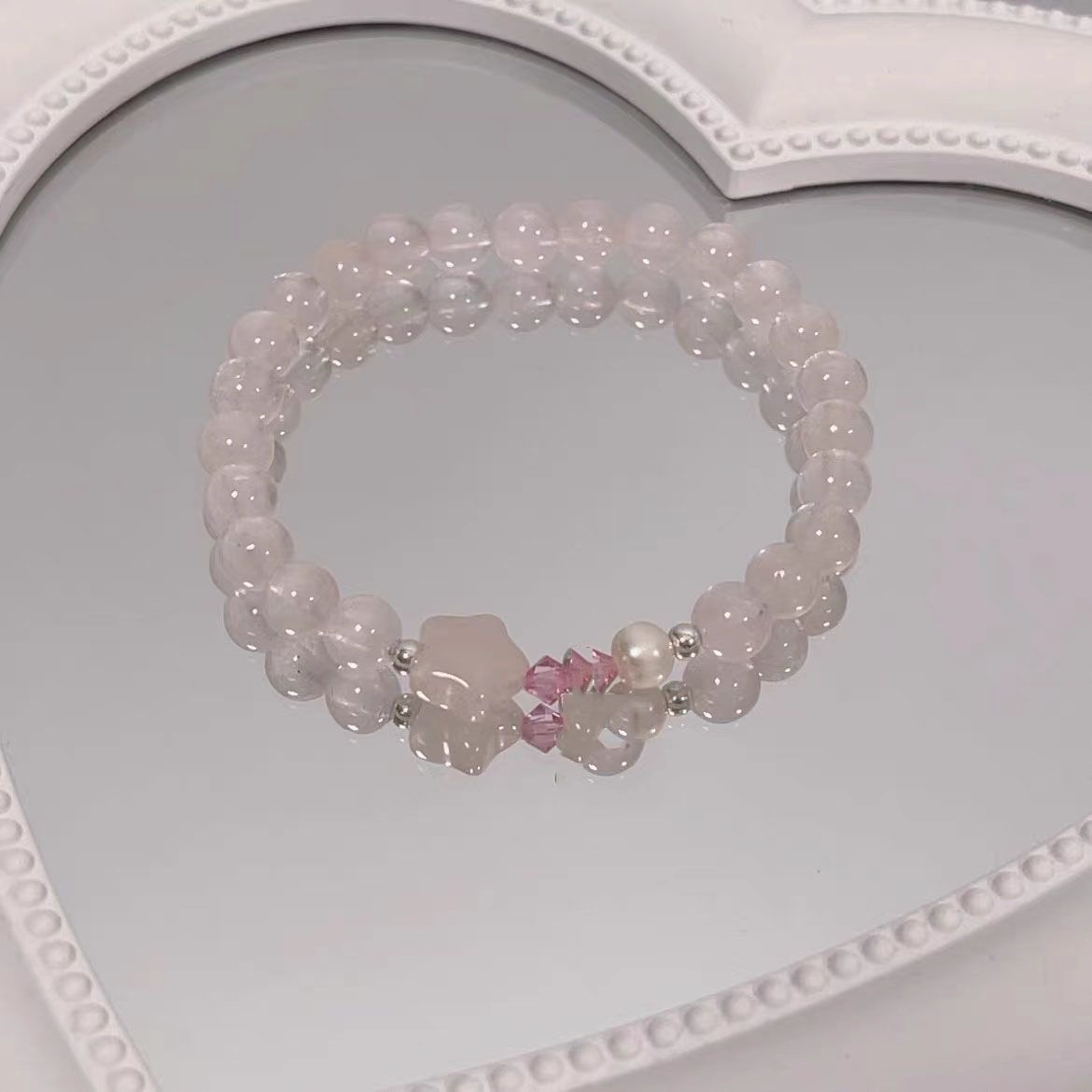Elegant Rose Quartz Stretch Bracelet Acalora