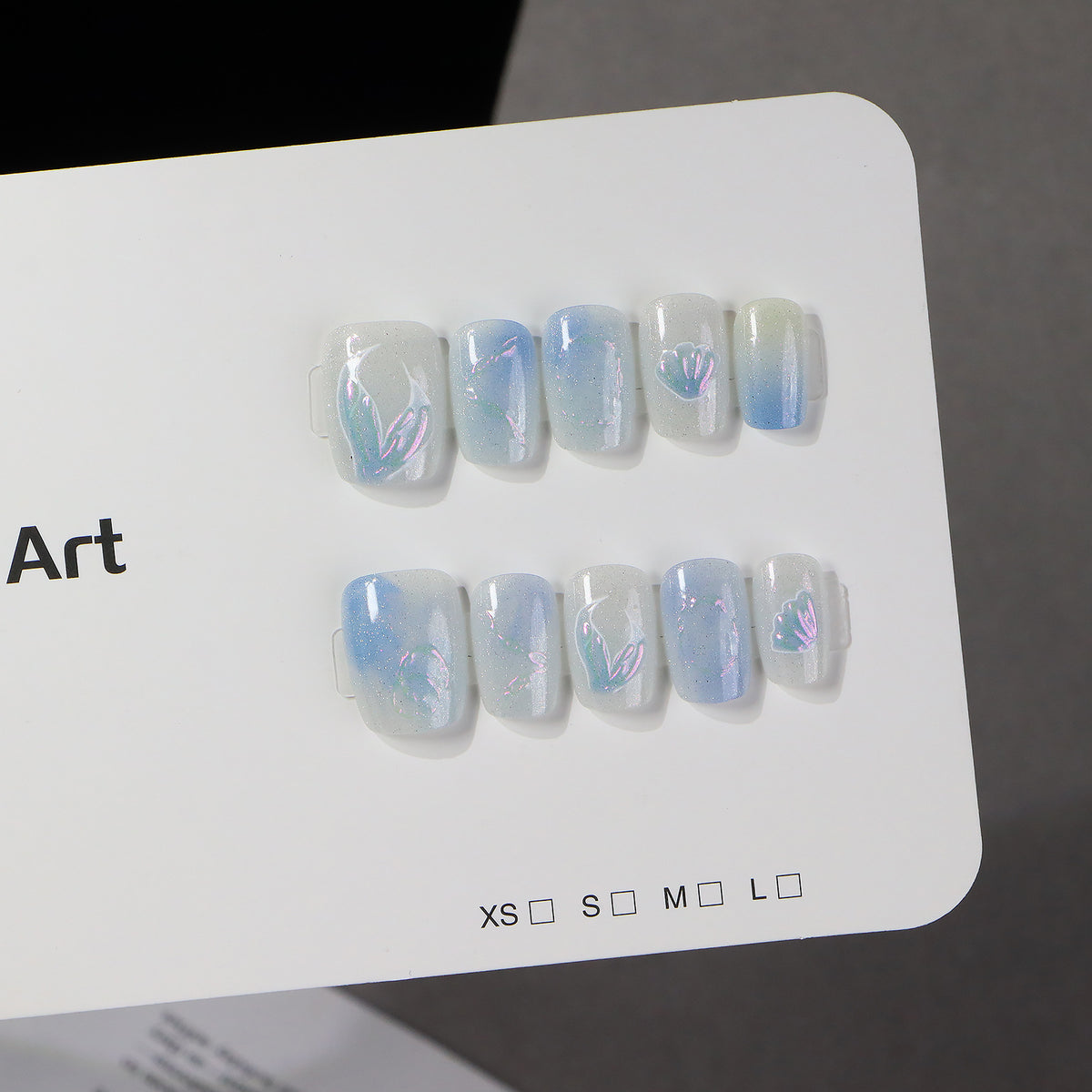 Elegant Artistic Press-On Nail Set Acalora