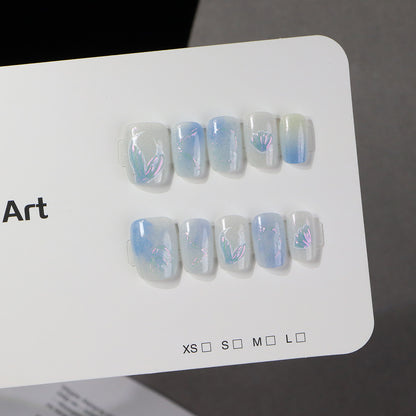 Elegant Artistic Press-On Nail Set Acalora