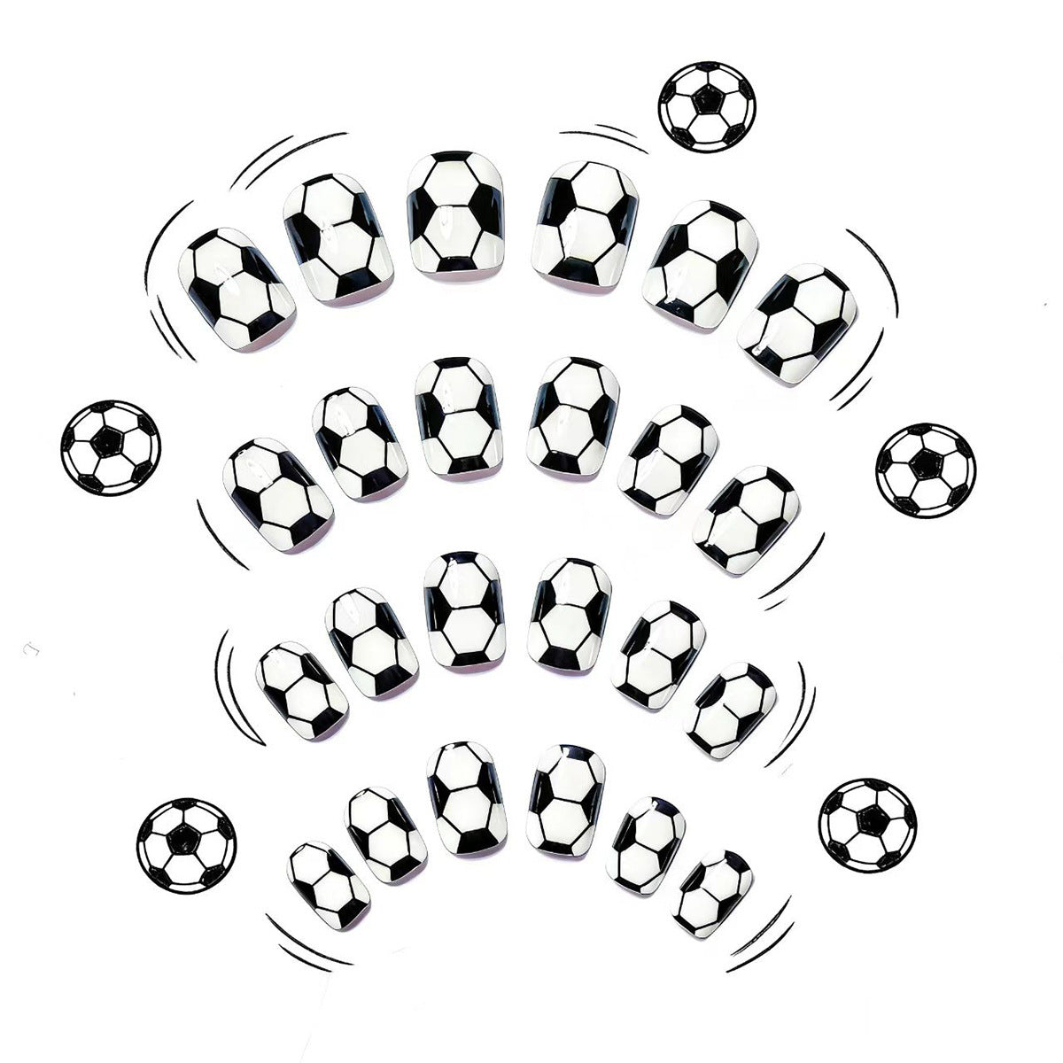 Soccer-Inspired Nail Art Acalora