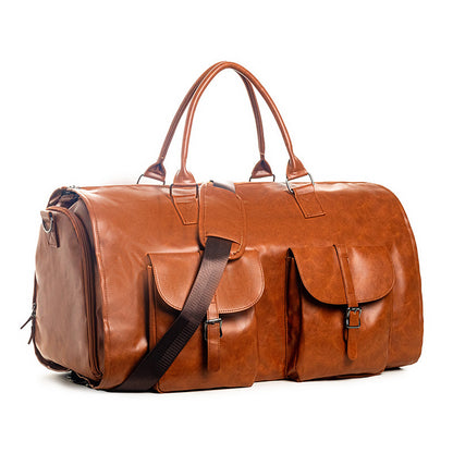 Stylish Leather Travel Duffel Bag Acalora