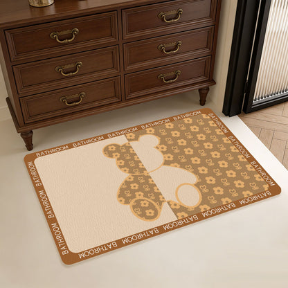 Geometric Patterned Memory Foam Bath Mat Acalora