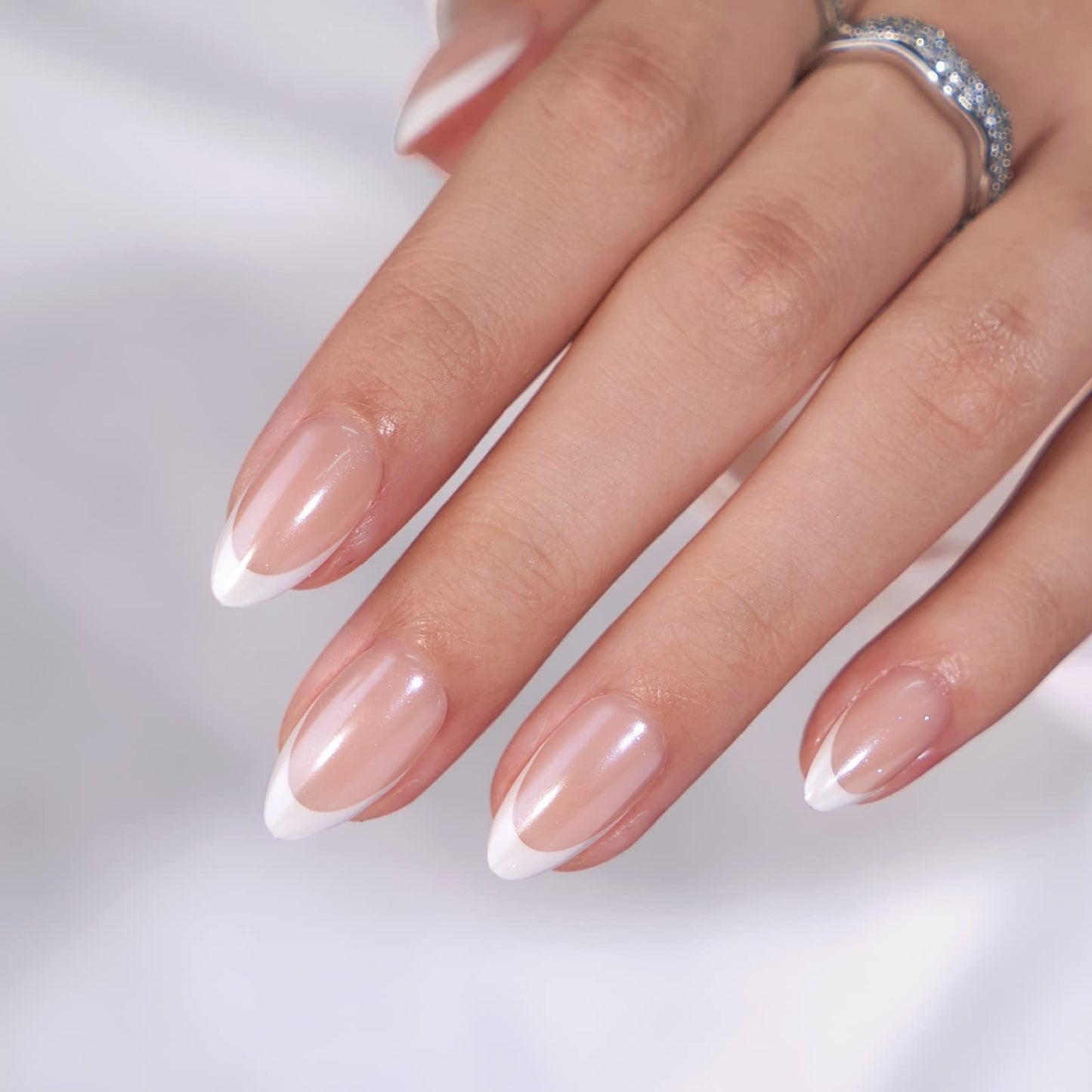 Elegant French Tip Nail Enhancements Acalora