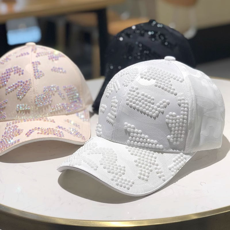 Women's Embellished Sequin Baseball Cap Bowlift