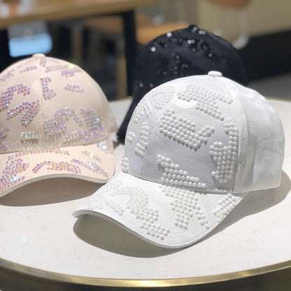 Women's Embellished Sequin Baseball Cap Bowlift