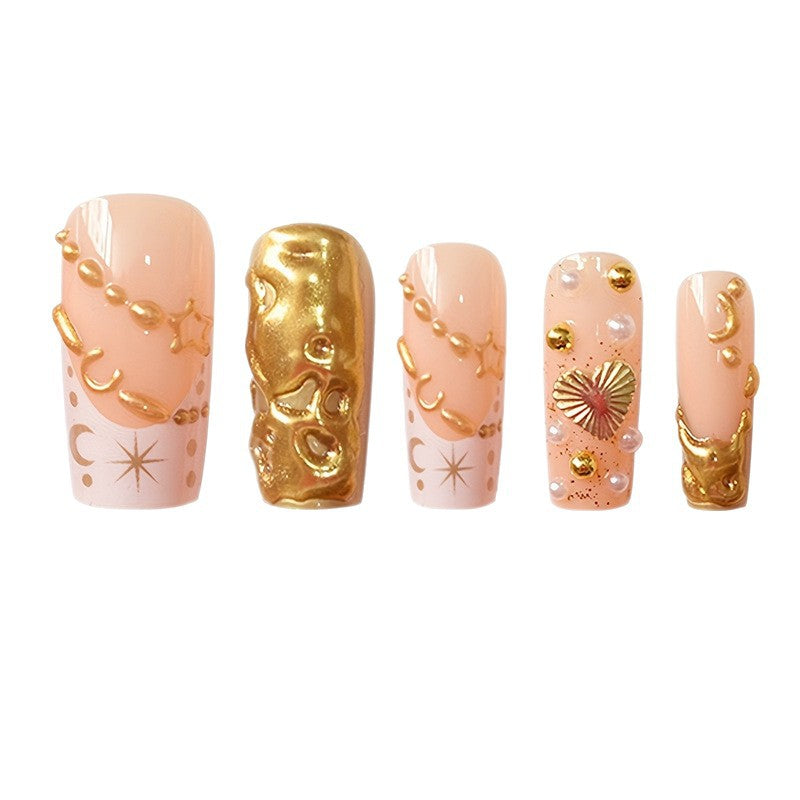 Decorative Gold Embellished Nail Art Kit Acalora